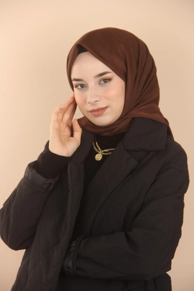 ACI KAHVE Harem Scarf Almira Monogram Eşarp