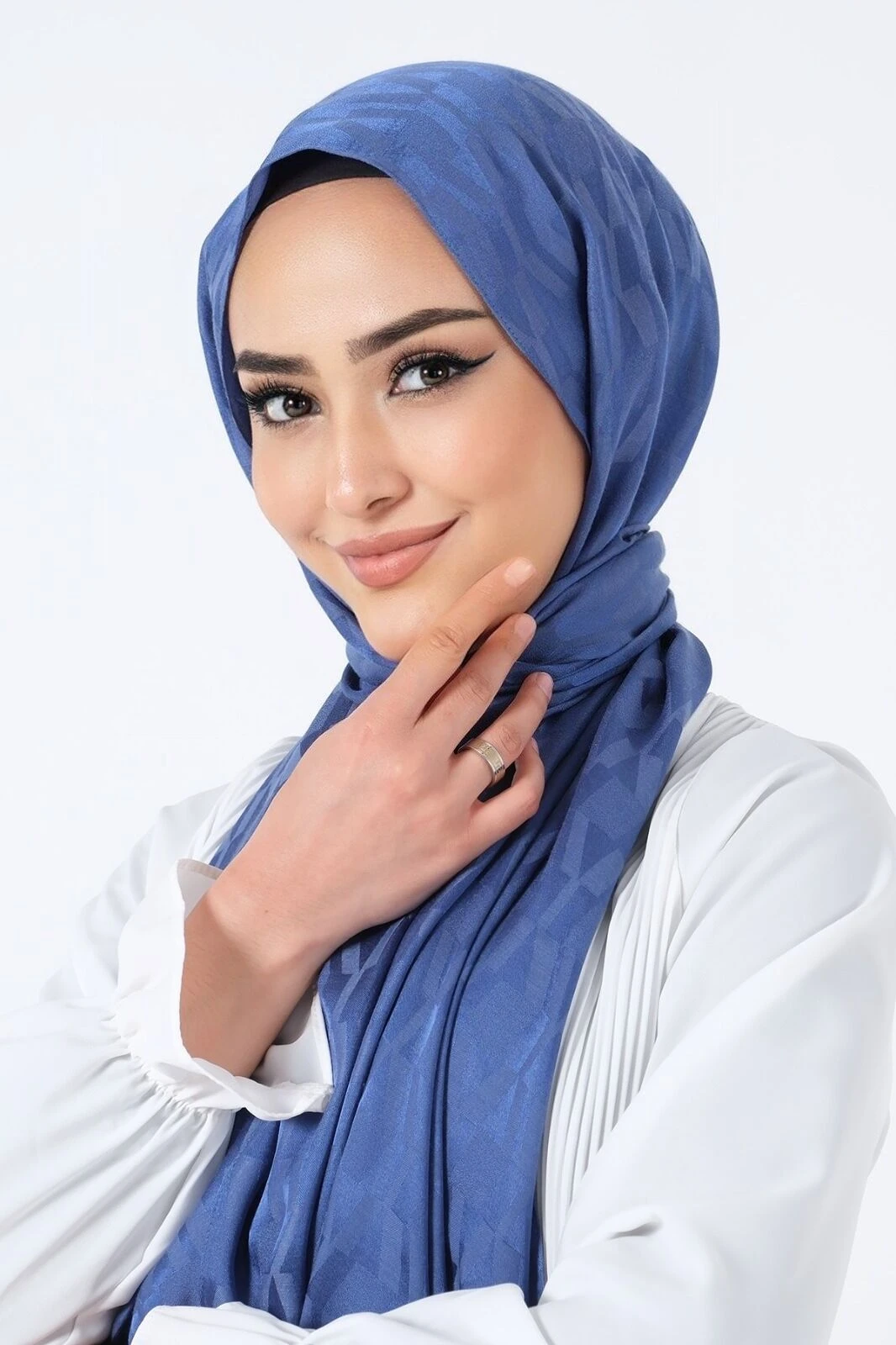 İNDİGO Harem Scarf Esila Jakar Şal