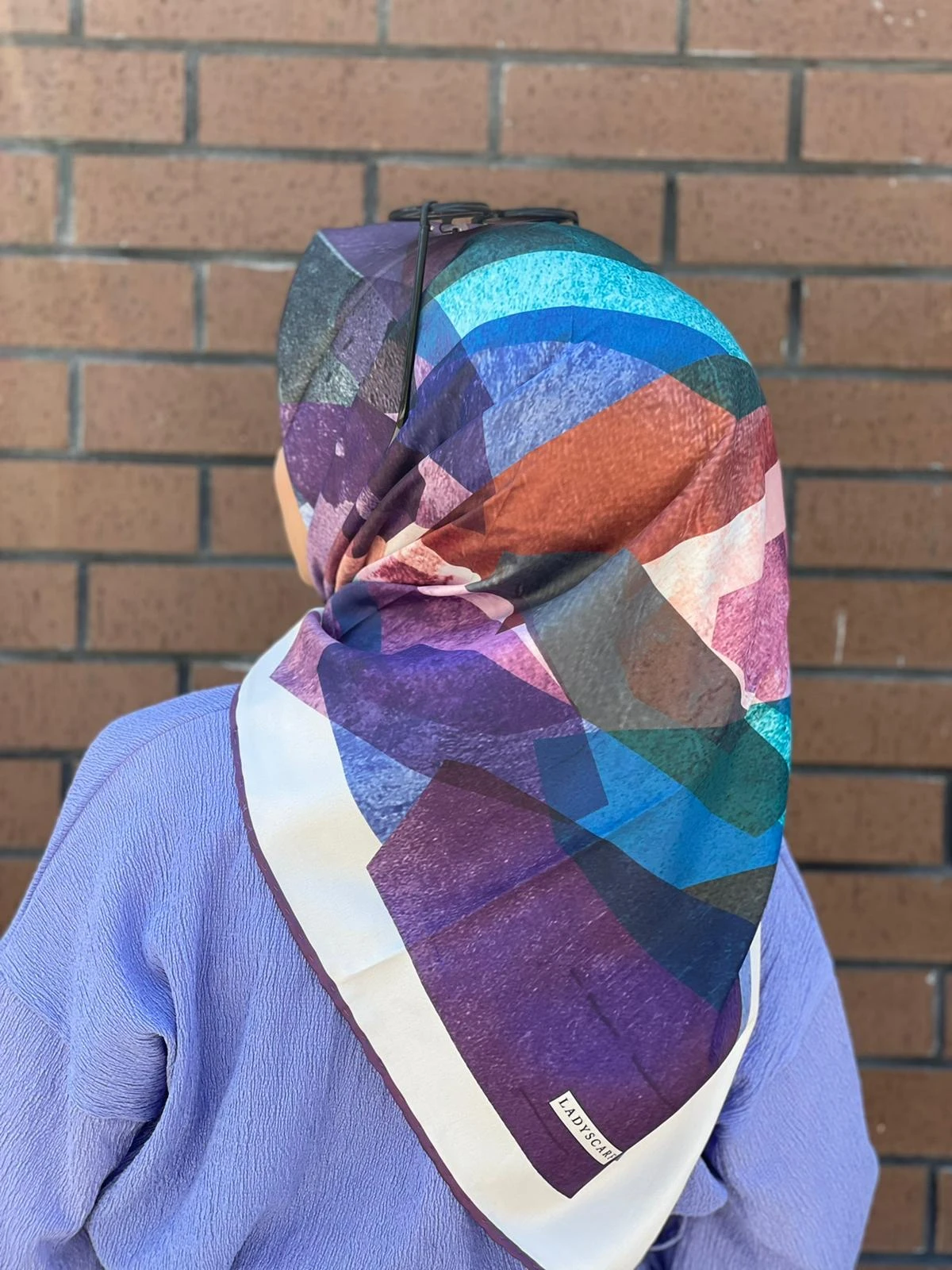 Lady Scarf Eşarp Geometrik Desen