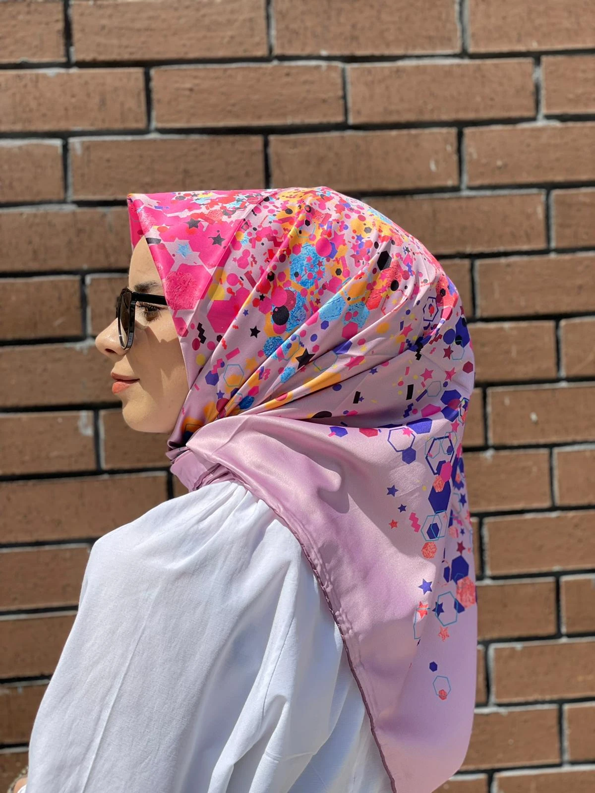 Lady Scarf Eşarp Yıldız Desen