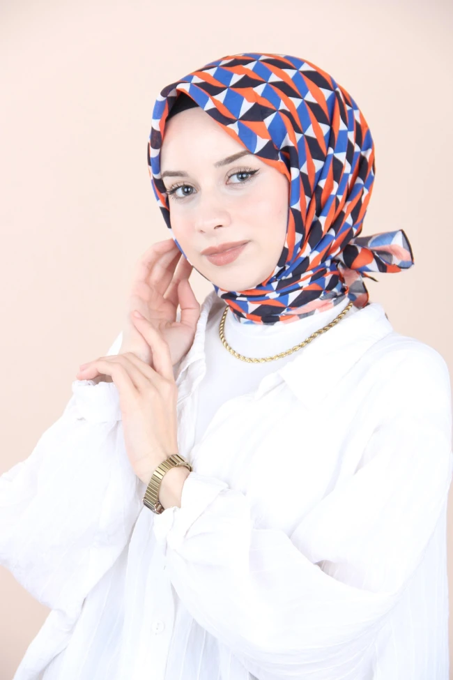 Kırmızı Loryan Scarf Diamond Baklava Eşarp