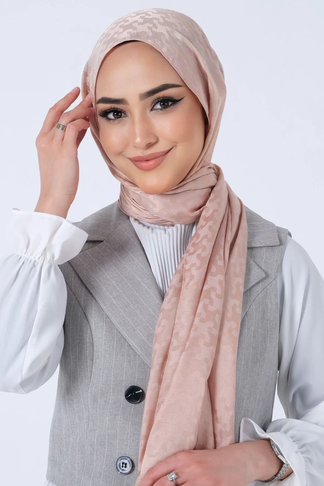 Cappucino Harem Scarf Eslem Jakar Şal