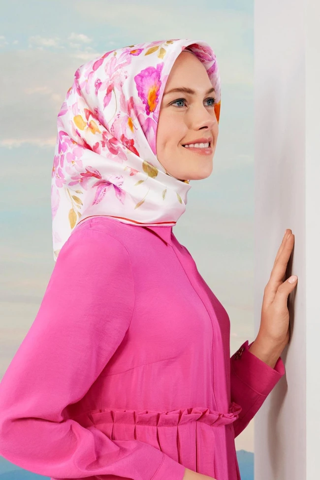 09 Armine Twill İpek Eşarp 9127D