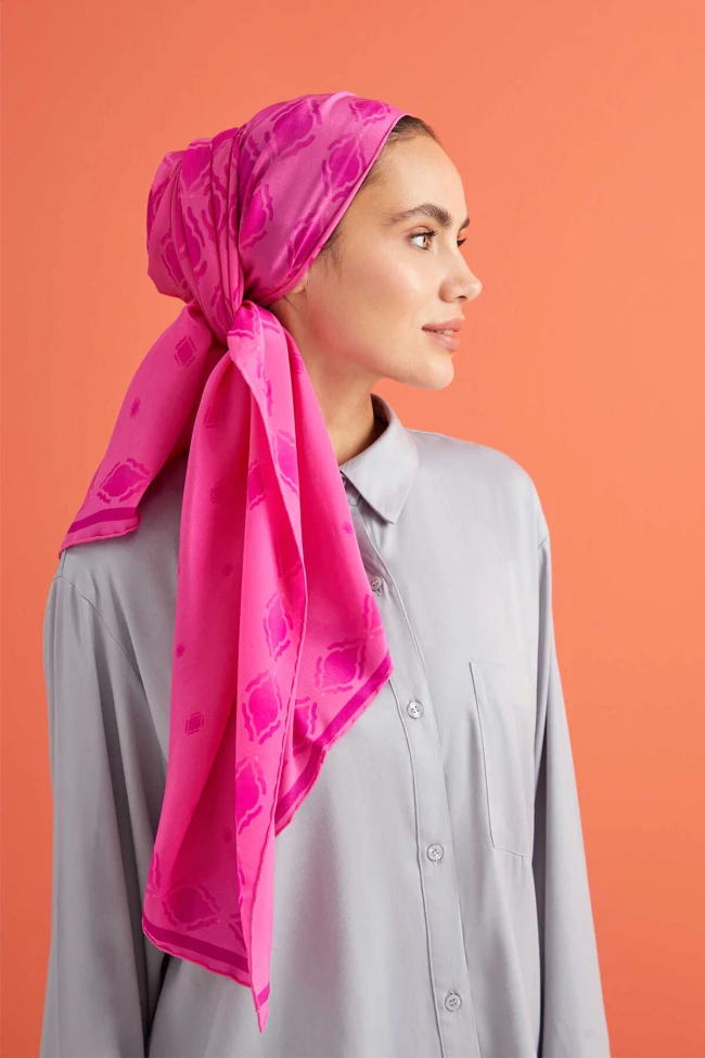 Fuchsia İmannoor Damlalar Şal 231-4001