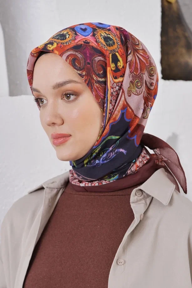 ACI KAHVE Loryan Scarf Diamond Diya Eşarp