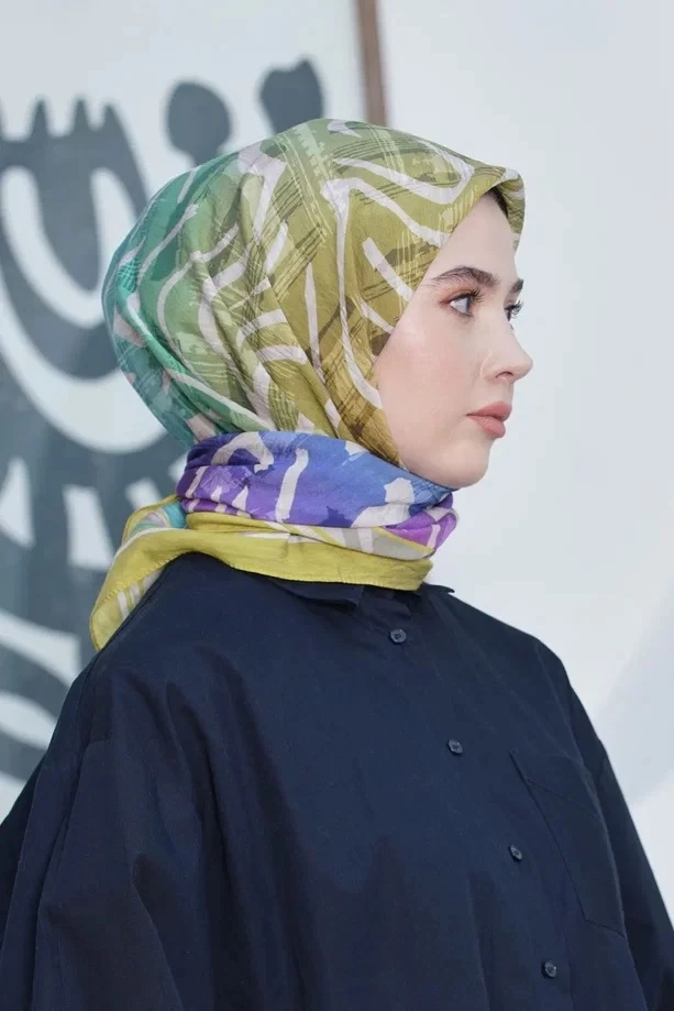 Hardal Loryan Scarf Desenli Arte Eşarp