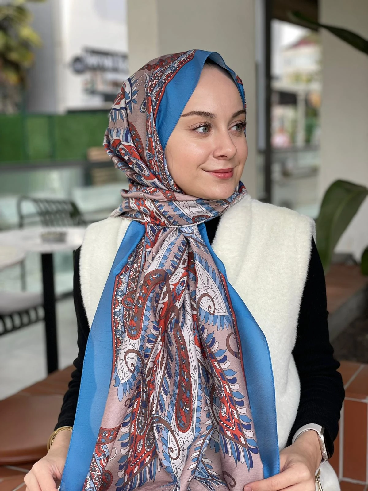 İNDİGO Loryan Scarf Diamond Mabel Şal