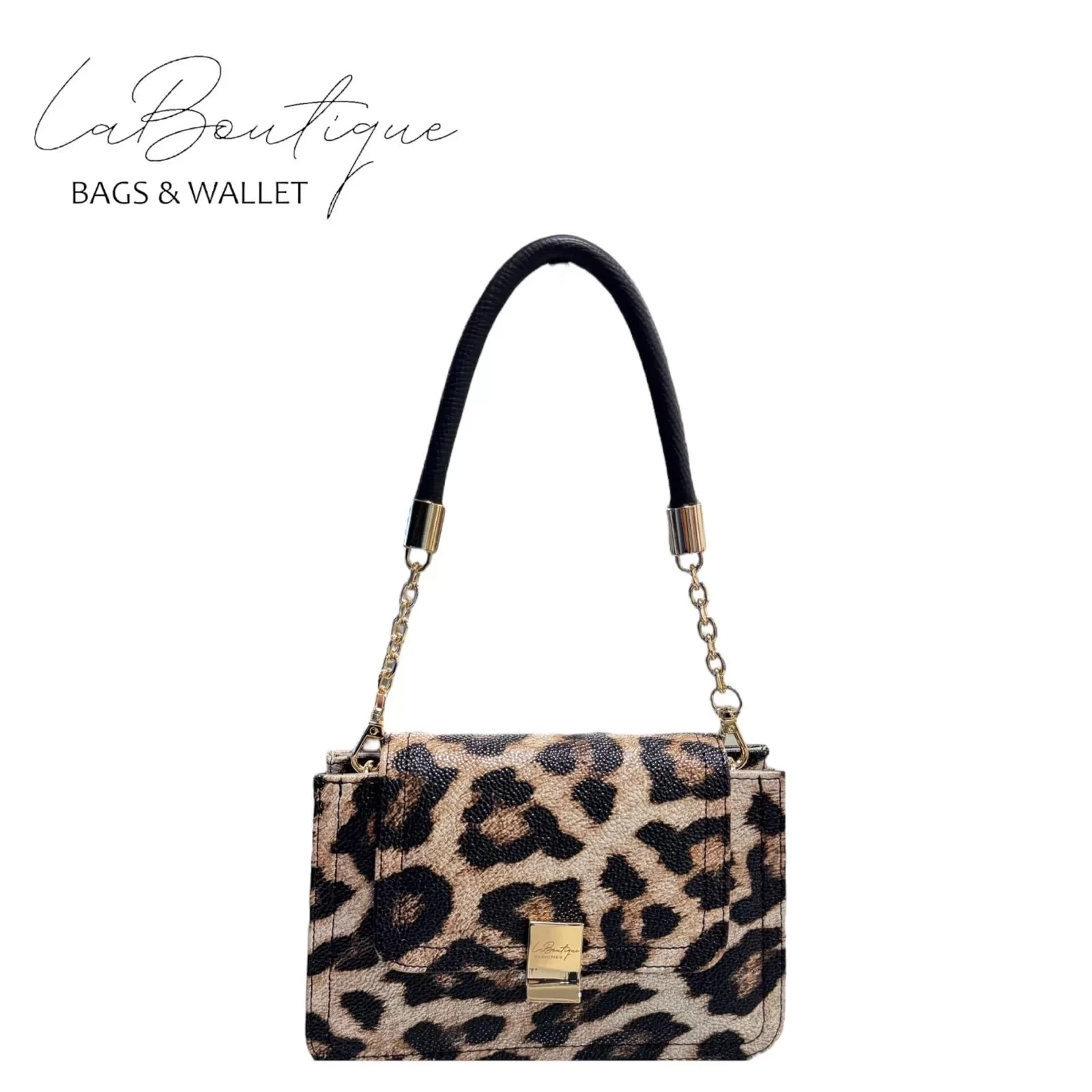 Leopar Kahve La Boutique Çanta 7135