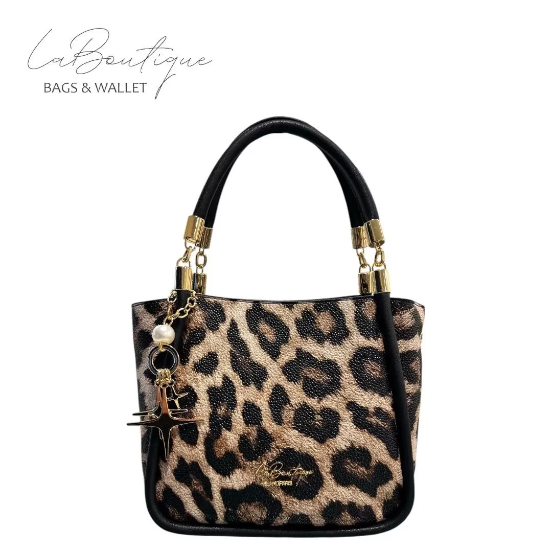 Leopar Kahve La Boutique Çanta 8106