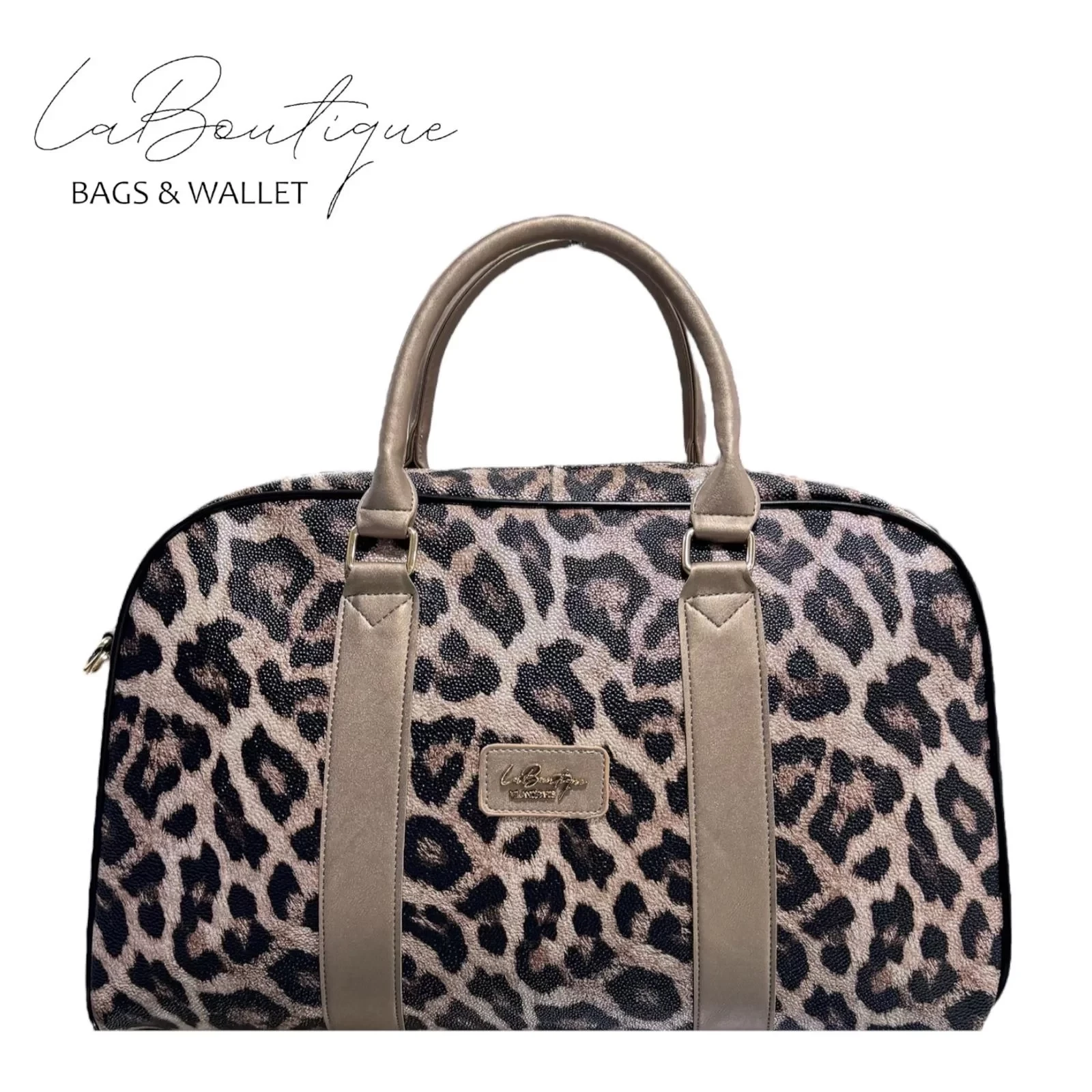 Leopar Kahve La Boutique Valiz 5103