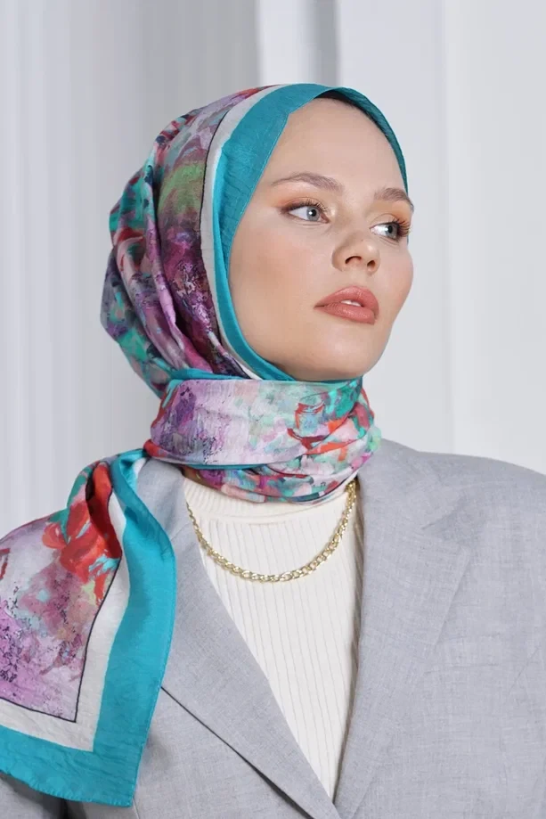 Petrol Loryan Scarf Diamond Henna Şal