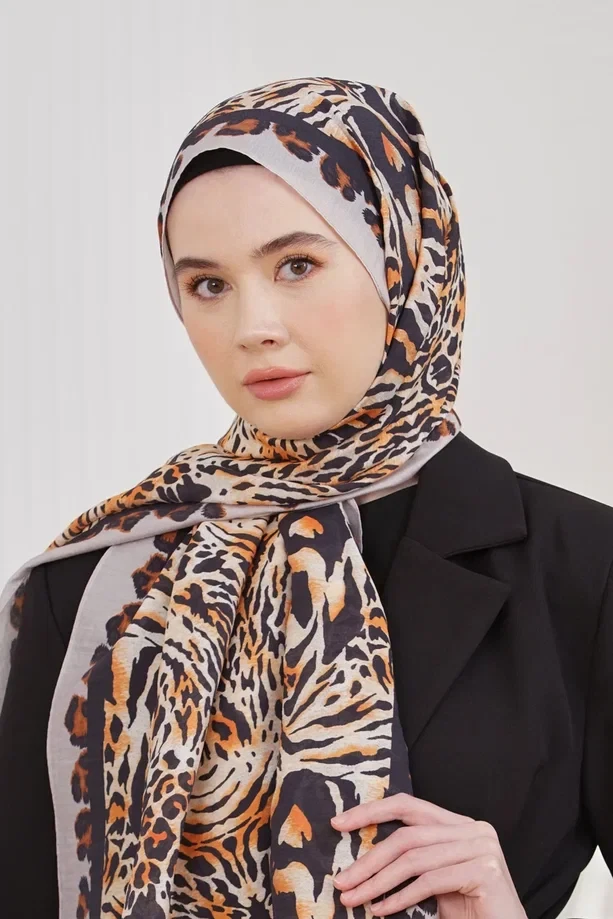 BEJ Loryan Scarf Diamond Leopar Şal