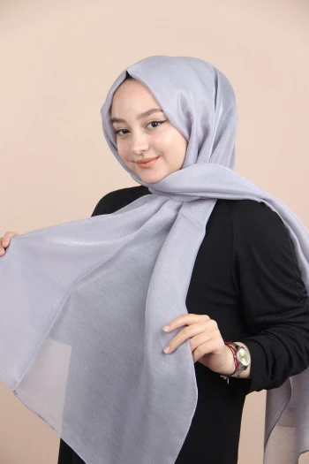 GRİ Siyane Scarf Pırlanta Şal