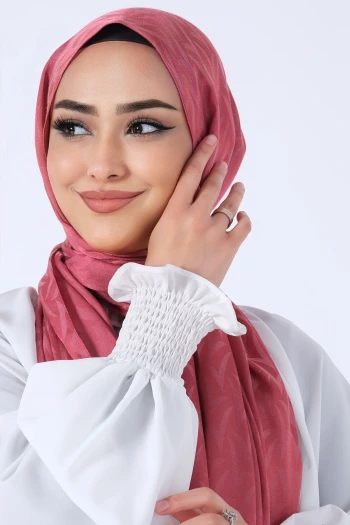 Coral Harem Scarf Ela Jakar Şal