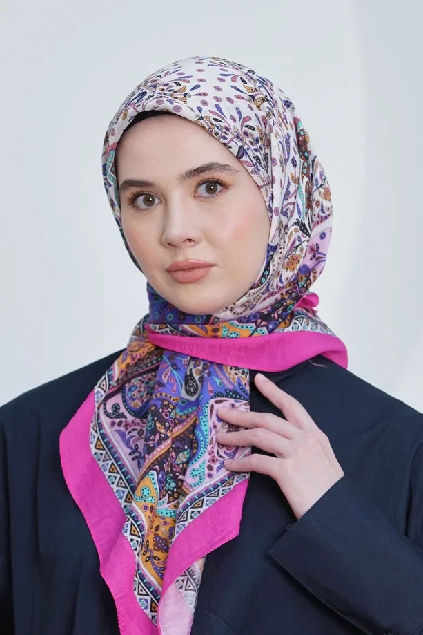 Fuşya Loryan Scarf Diamond Harmony Eşarp