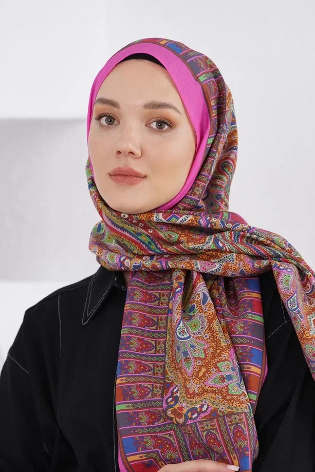 Fuşya Loryan Scarf Diamond Harmony Şal