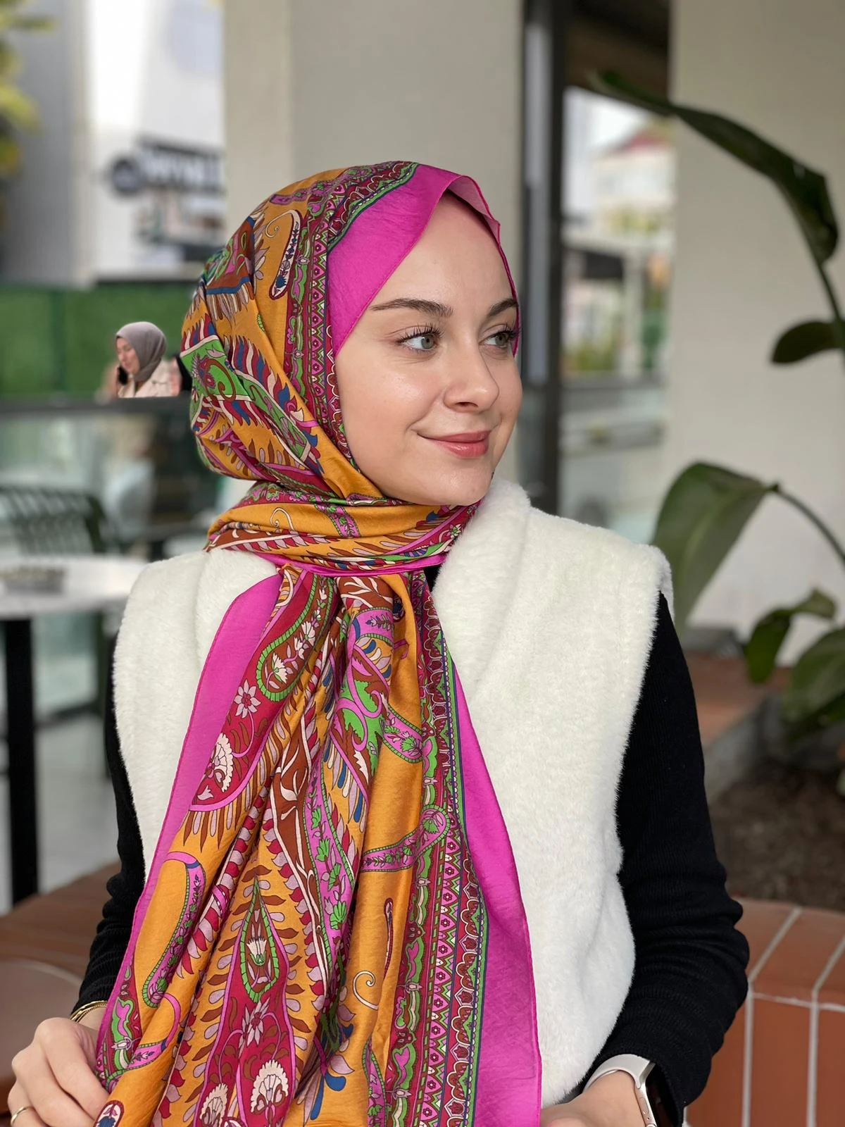 Fuşya Loryan Scarf Diamond Mabel Şal