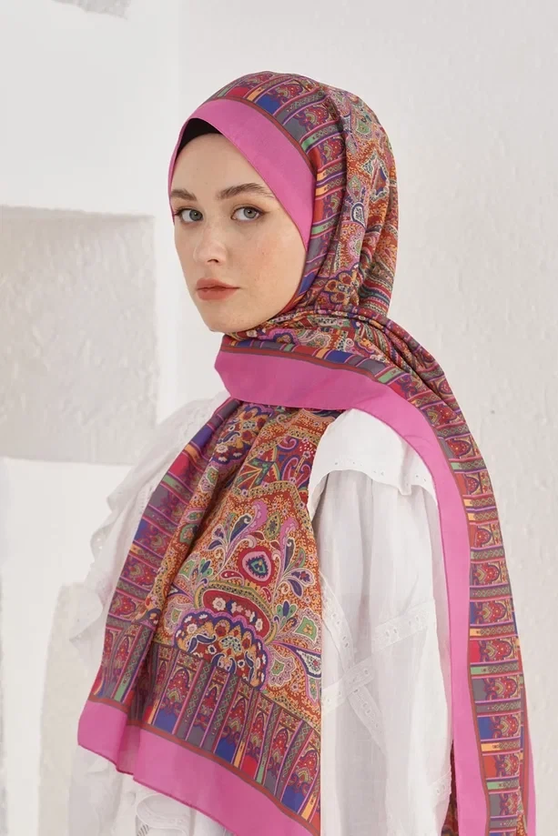 Fuşya Loryan Scarf Linen Harmony Şal