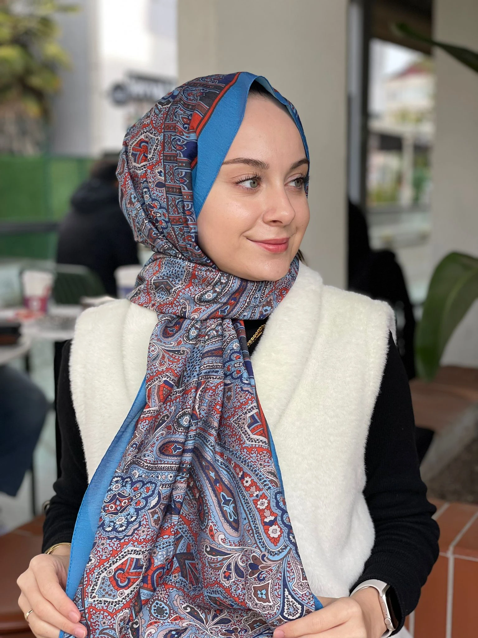 İNDİGO Loryan Scarf Diamond Harmony Şal