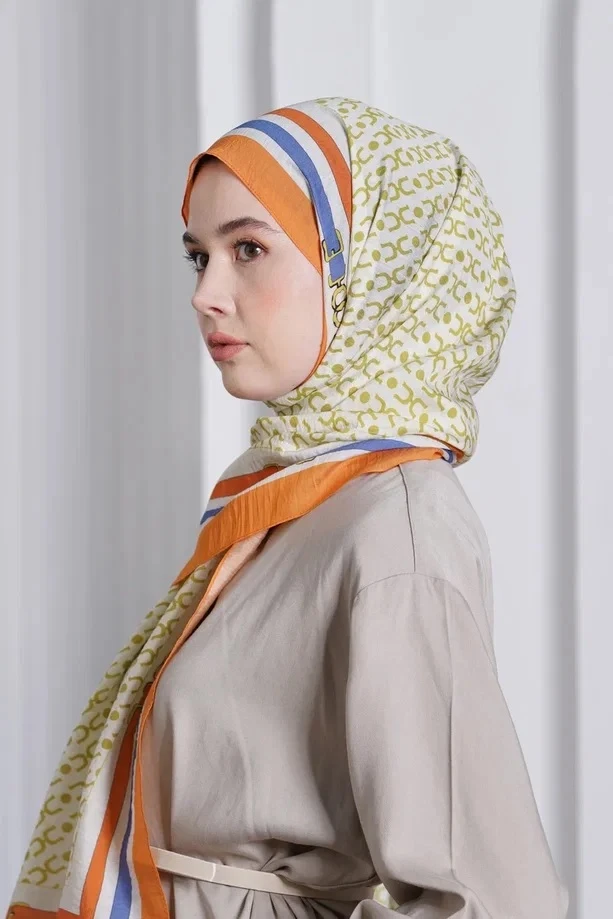 Orange Loryan Scarf Diamond Royal Şal