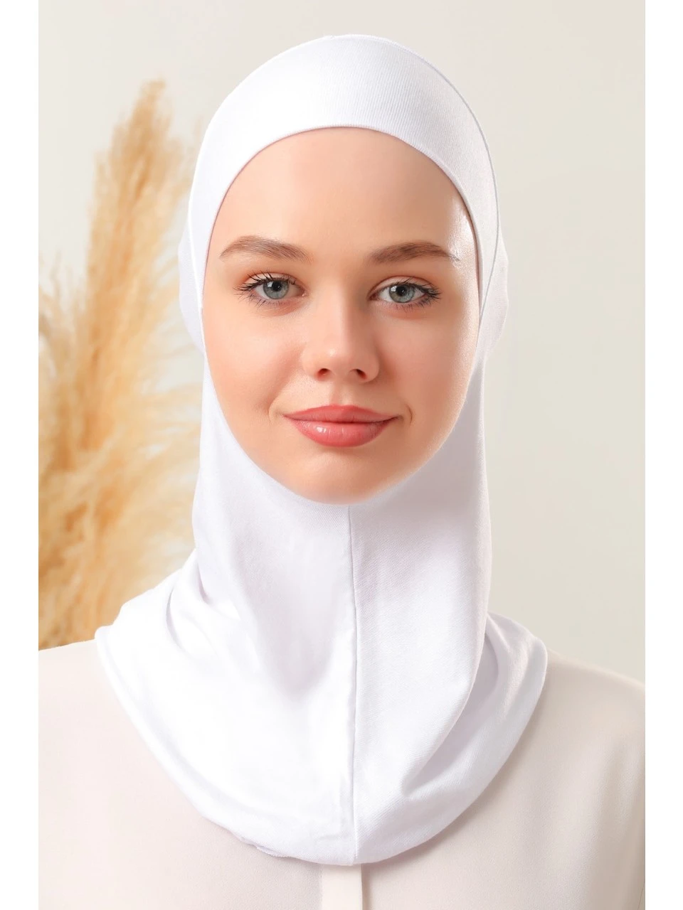 Beyaz Büyük Hijab Bone