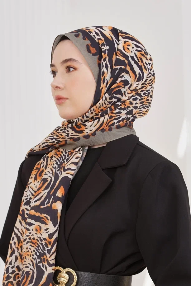 HAKİ Loryan Scarf Diamond Leopar Şal