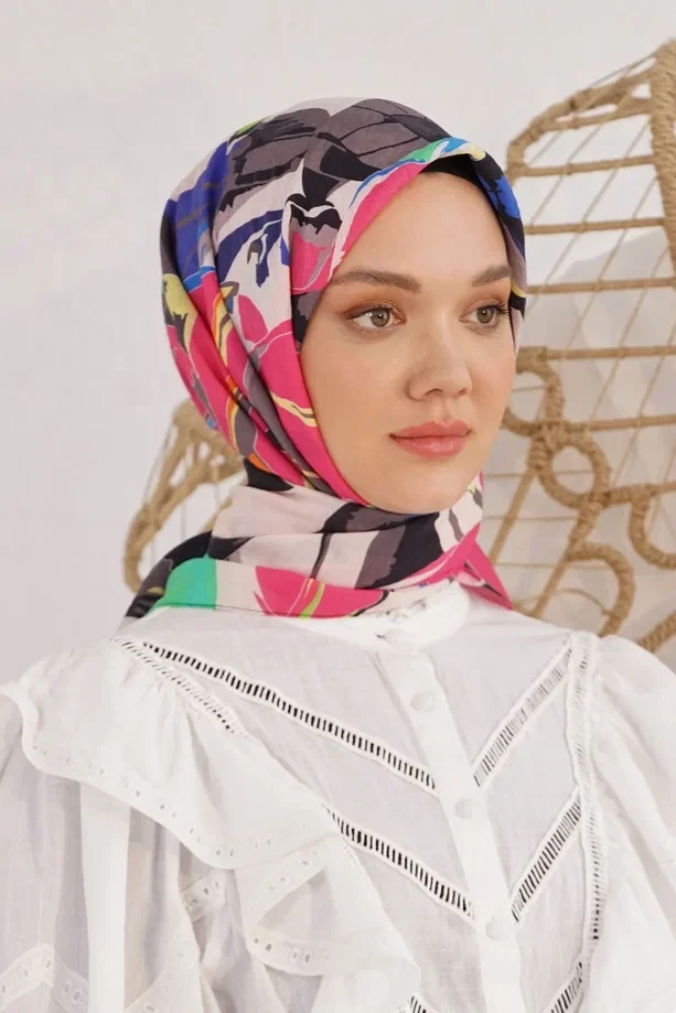 Koyu Fuşya Loryan Scarf Dıamond Lily Eşarp