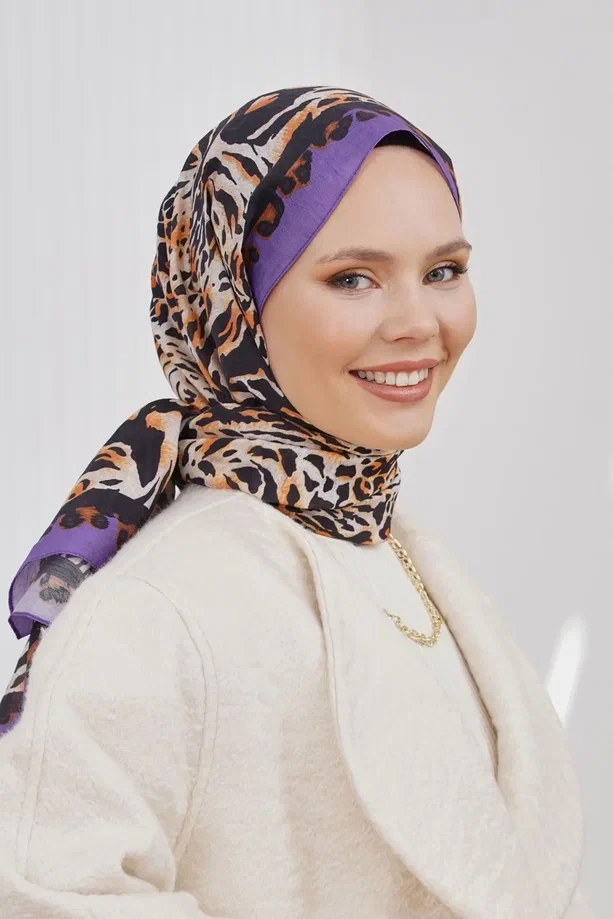 MÜRDÜM Loryan Scarf Diamond Leopar Şal