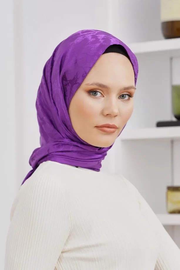 MÜRDÜM Loryan Scarf Jakar Mermer Desen Şal