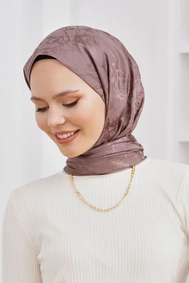 Vizon Loryan Scarf Jakar Mermer Desen Şal