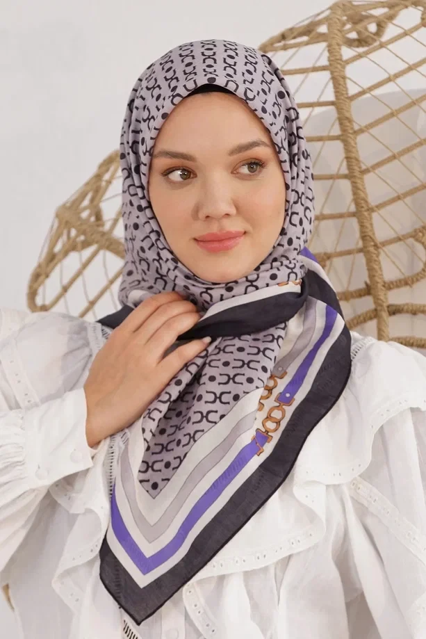 GRİ Loryan Scarf Diamond Royal Black Eşarp