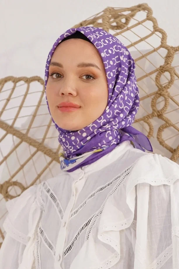 MÜRDÜM Loryan Scarf Diamond Royal Black Eşarp