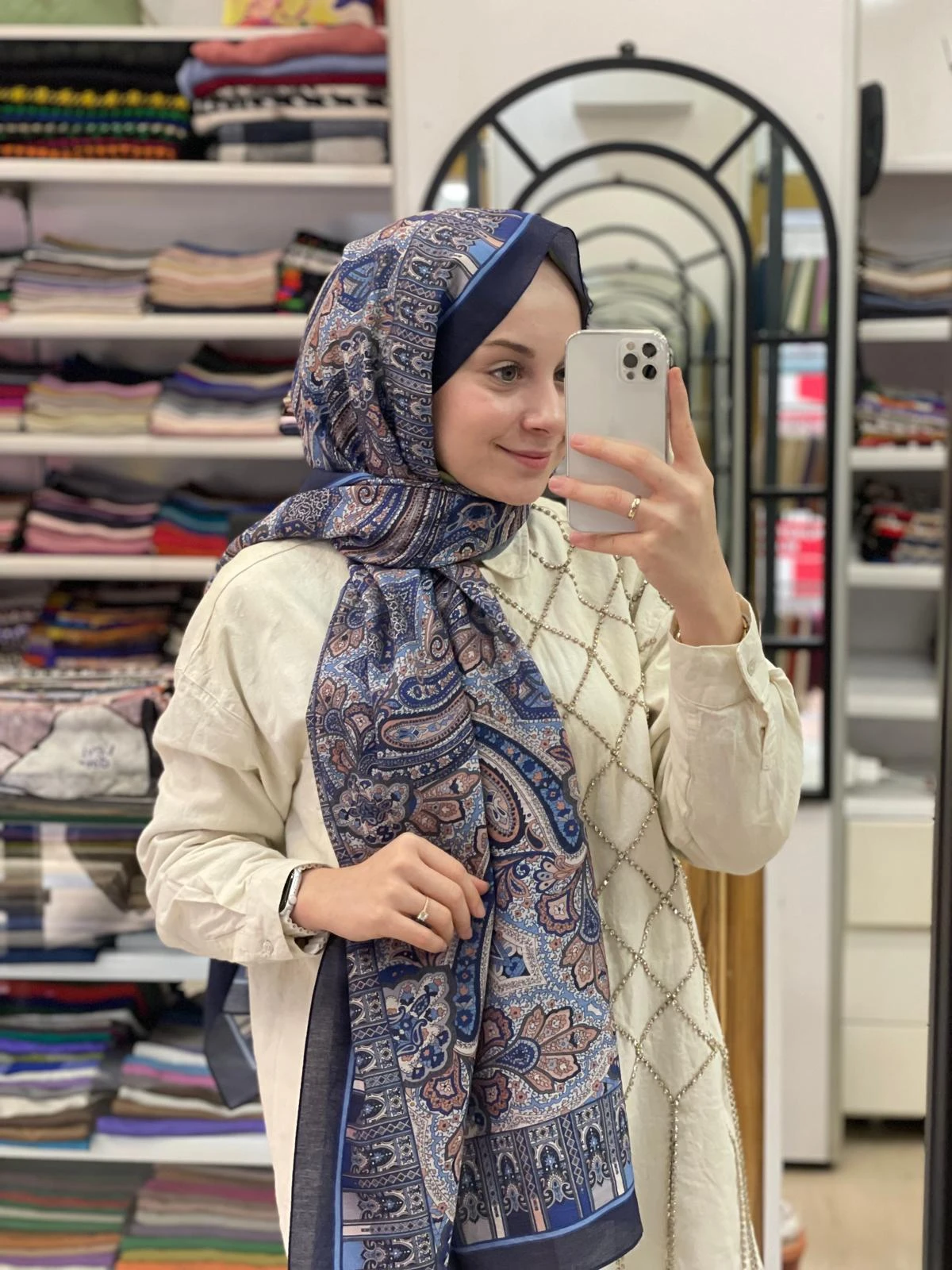 Saks Loryan Scarf Diamond Harmony Pastel Şal