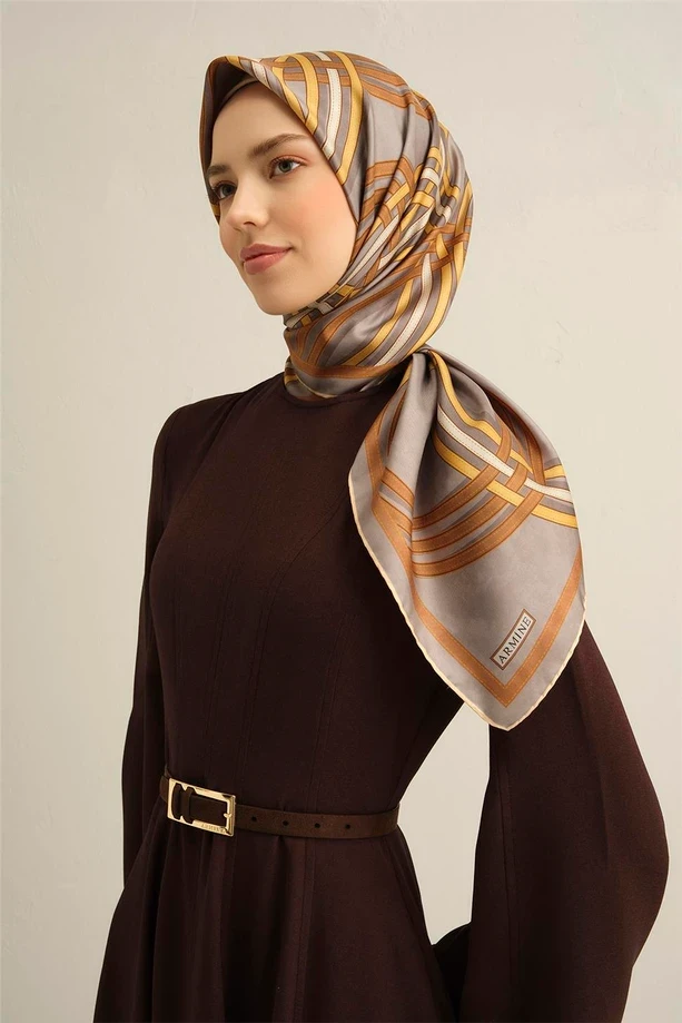 32 Armine Twill İpek Eşarp 9333D