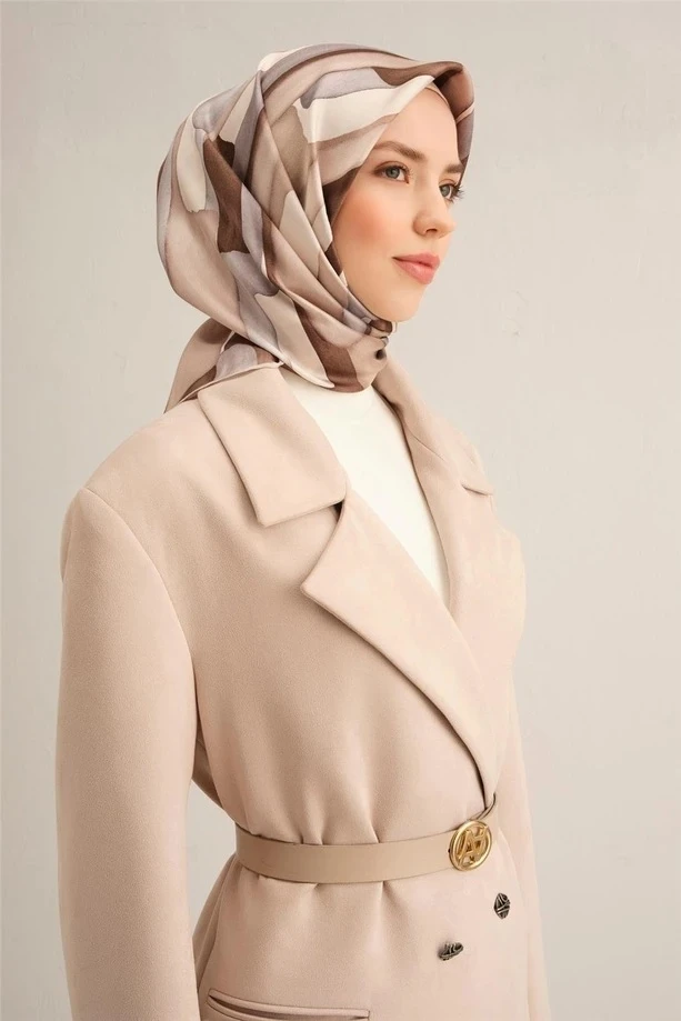 34 Armine Twill İpek Eşarp 9306D