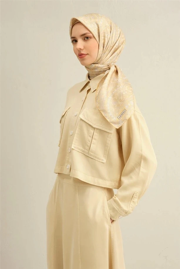 53 Armine Twill İpek Eşarp 9304D